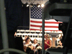 Blogging Obama’s Town Hall from the Press Playpen
