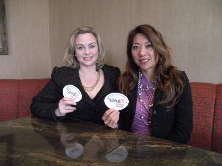 Melissa Fox and Fiona Ma "heart" TheLiberalOC