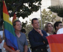 LGBT Activist Jeff LeTourneau (left) and Santa Ana City Councilman David Benavides (right)