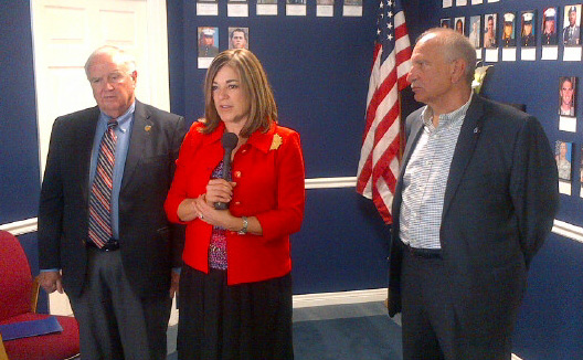 Congresswoman Loretta Sanchez hosts OC Pension Reform forum with OC Supervisor Bill Campbell (left) and OCEA General Manager Nick Berardino (right) [Photo: Office of Congresswoman Loretta Sanchez]